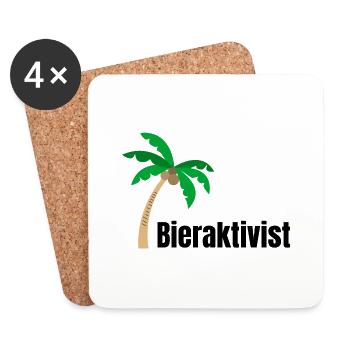 Bieraktivist Sprüche Malleurlaub - Untersetzer (4er-Set) - Weiß - Vorne