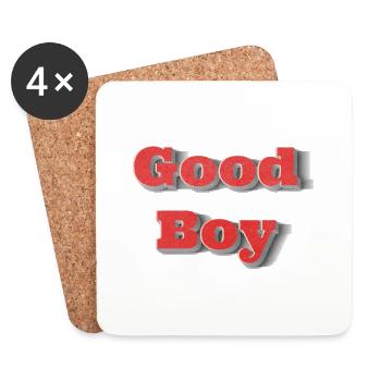 Good Boy - Coasters (set of 4) - white - Front