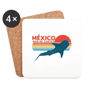 Mexiko Walhai - Untersetzer (4er-Set) - Weiß - Vorne
