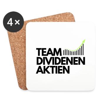 TEAM DIVIDENEN AKTIEN - Untersetzer (4er-Set) - Weiß - Vorne