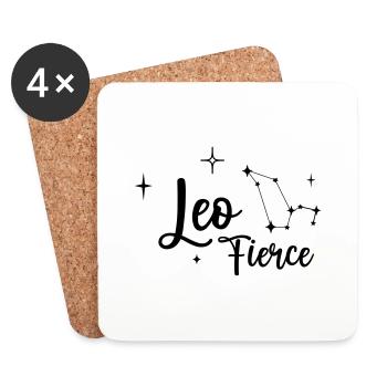 Leo - Dessous de verre (lot de 4) - blanc - Devant
