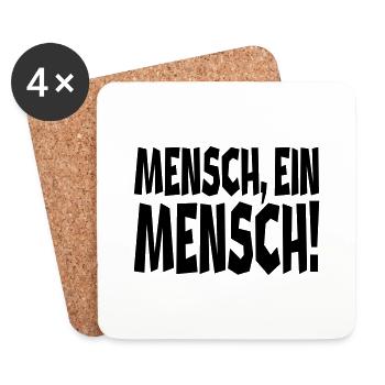 Ein Mensch - Untersetzer (4er-Set) - Weiß - Vorne