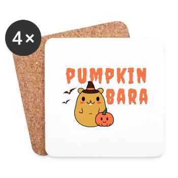 capybara halloween - Coasters (set of 4) - white - Front