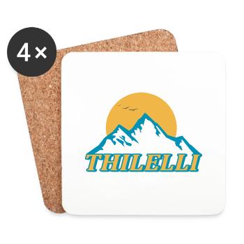 logo THILELLI - Dessous de verre (lot de 4) - blanc - Devant