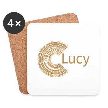 Für Lucy - Untersetzer (4er-Set) - Weiß - Vorne
