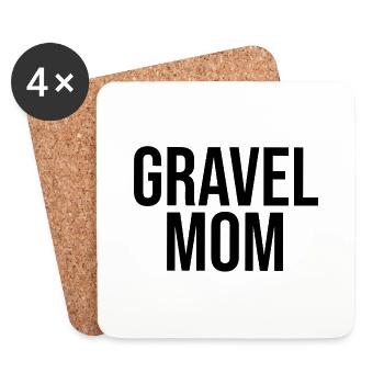 Gravel Mom Rennrad Fahrrad Gravelbike - Untersetzer (4er-Set) - Weiß - Vorne