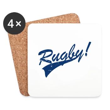 Vintage rugby - Coasters (set of 4) - white - Front