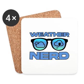 Weather Nerd 4 - Coasters (set of 4) - white - Front