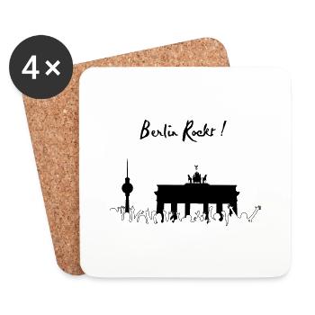 Brandenburger Tor - Dessous de verre (lot de 4) - blanc - Devant