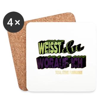 geek humor fliegen legen geschenk bday - Untersetzer (4er-Set) - Weiß - Vorne