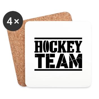 hockey team - Untersetzer (4er-Set) - Weiß - Vorne
