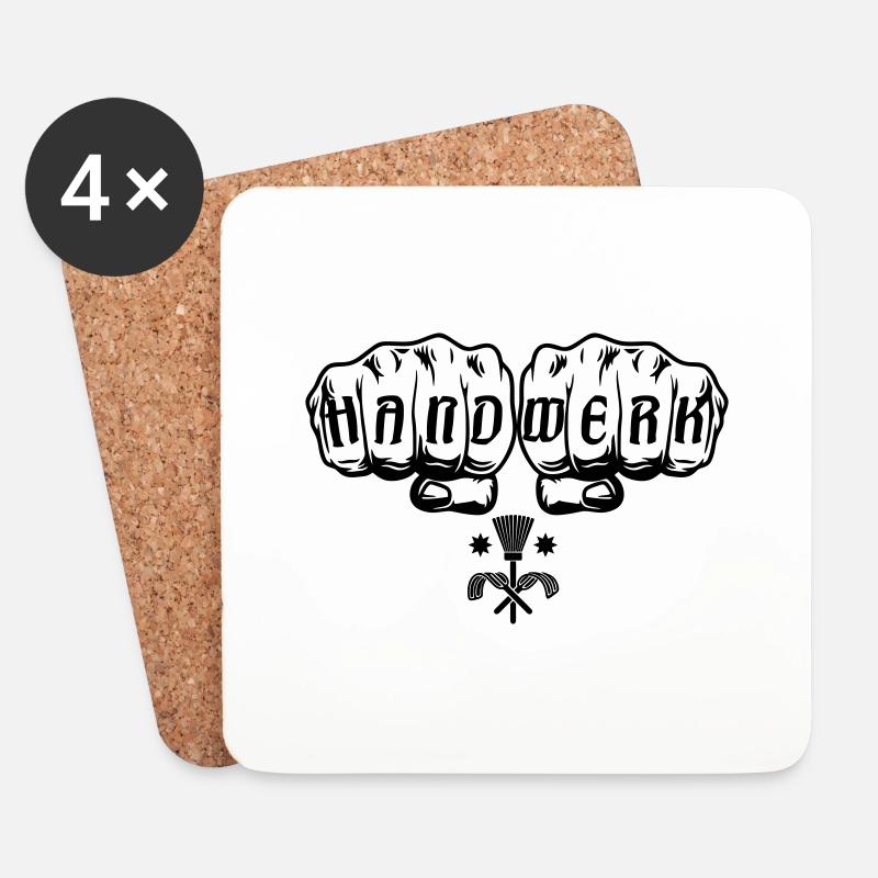 Handwerk Schornsteinfeger - Untersetzer (4er-Set) - Weiß