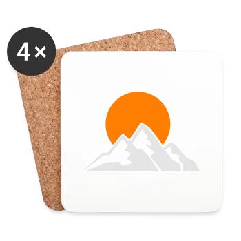 Mountain - (26) - Coasters (set of 4) - white - Front