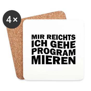 Mir reichts ich gehe programmieren - Untersetzer (4er-Set) - Weiß - Vorne