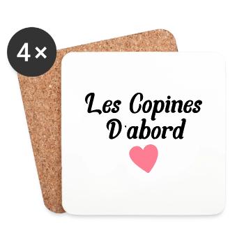 Les copines d'abord - Dessous de verre (lot de 4) - blanc - Devant