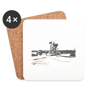 bmx - Dessous de verre (lot de 4) - blanc - Devant