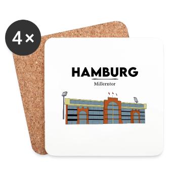 Millerntor - Untersetzer (4er-Set) - Weiß - Vorne