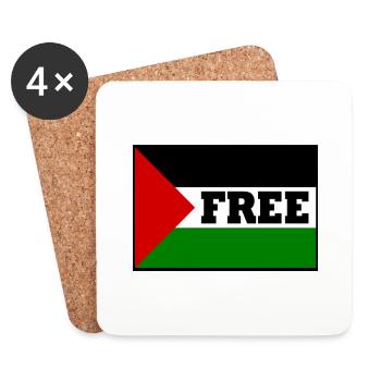 Free palestine - Untersetzer (4er-Set) - Weiß - Vorne
