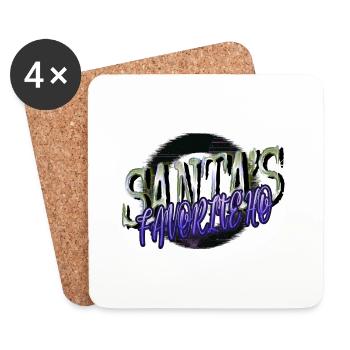 Bodybuilder Present Dinosaur Moon Dinosaurs Comic - Coasters (set of 4) - white - Front