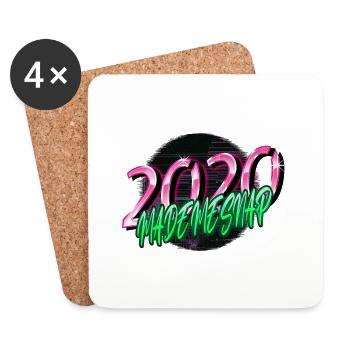 Computer Dinosaur Tshirt Beach Birthday - Coasters (set of 4) - white - Front