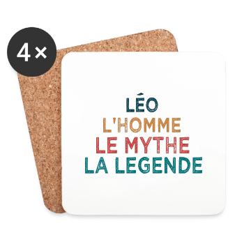 Léo la légende - Dessous de verre (lot de 4) - blanc - Devant