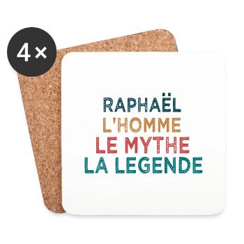 Raphael La légende - Dessous de verre (lot de 4) - blanc - Devant