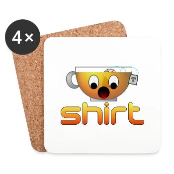 A Tea (T) Shirt - Coasters (set of 4) - white - Front