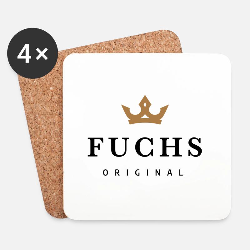 Fuchs - Untersetzer (4er-Set) - Weiß