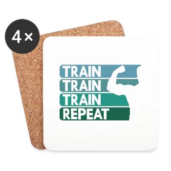 Fitness Bodybuilding Athletes Fitness Sports Sports - Coasters (set of 4) - white - Front