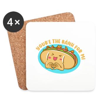 Vietnam Viet Banh Mi pain vietnamien I cadeau - Dessous de verre (lot de 4) - blanc - Devant