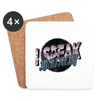 books and wine book keeper shirt animal cat movies - Coasters (set of 4) - white - Front