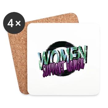 protest calendaring a womans place blackhistory - Coasters (set of 4) - white - Front