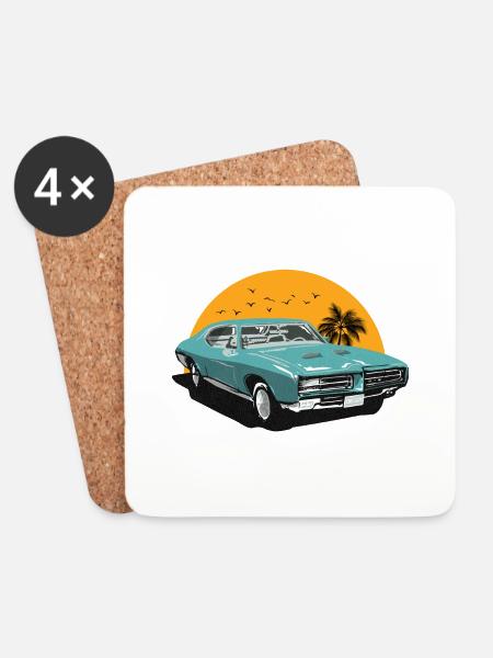 Oldtimer - Oldtimer - Untersetzer (4er-Set) - Weiß