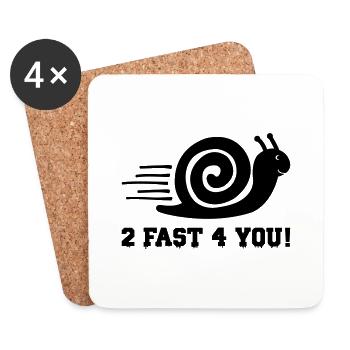 schnecke 2 fast - Untersetzer (4er-Set) - Weiß - Vorne