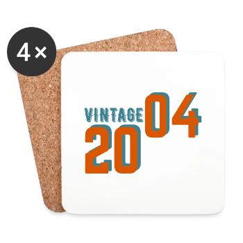Vintage rétro 2004 - Dessous de verre (lot de 4) - blanc - Devant