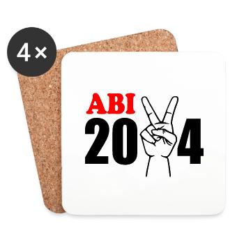 Abi 2024 - Untersetzer (4er-Set) - Weiß - Vorne
