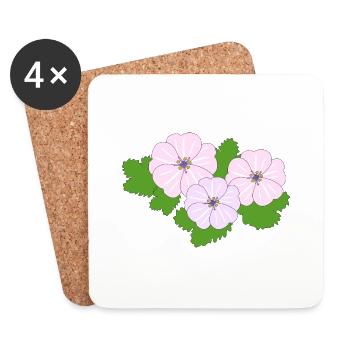 Belle mauve - Dessous de verre (lot de 4) - blanc - Devant