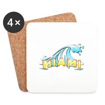 Miami - Coasters (set of 4) - white - Front