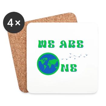 We are One (Positive Designs) - Coasters (set of 4) - white - Front