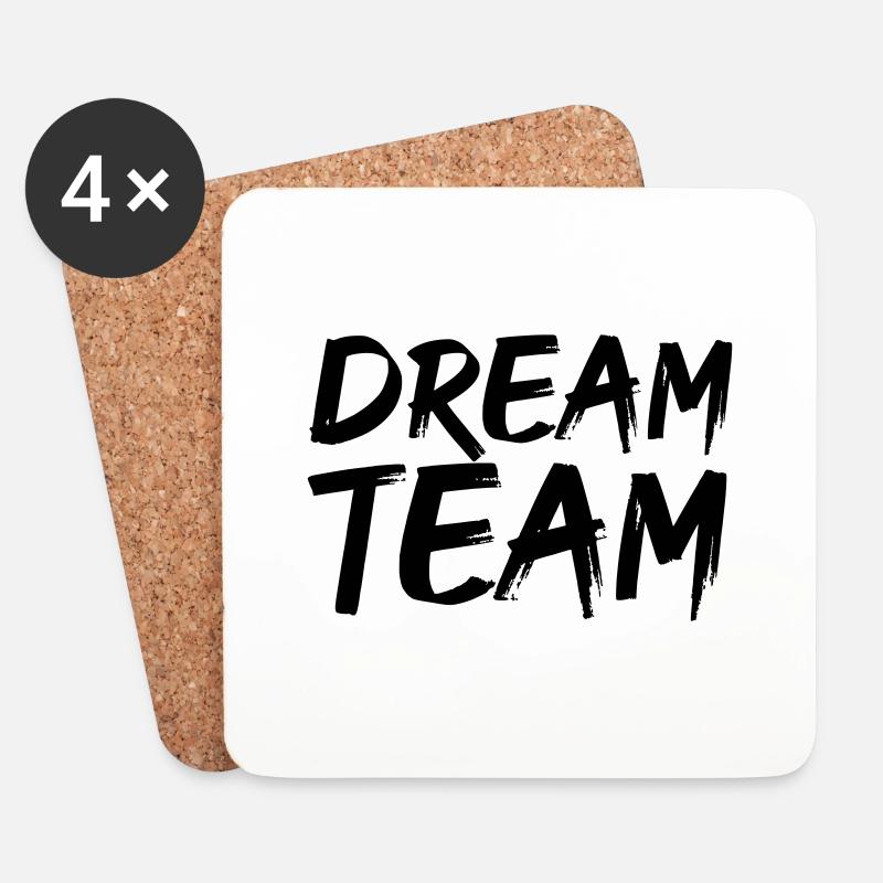 dream team - Untersetzer (4er-Set) - Weiß