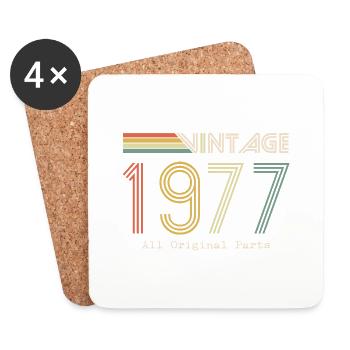 Épique et Légendaire né en 1977 : 47e anniversaire - Dessous de verre (lot de 4) - blanc - Devant