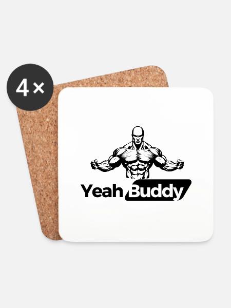 Yeah Buddy - Untersetzer (4er-Set) - Weiß