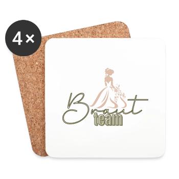 Équipe Bride - Dessous de verre (lot de 4) - blanc - Devant