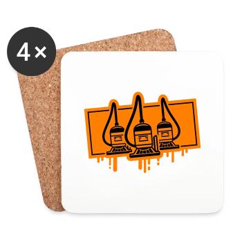 Staubsauger Icon - Untersetzer (4er-Set) - Weiß - Vorne