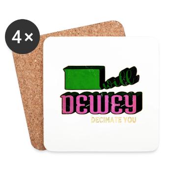 contemporary fiction funny sayings funny - Coasters (set of 4) - white - Front