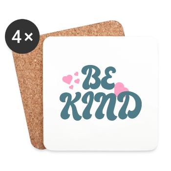 Be kind - Coasters (set of 4) - white - Front