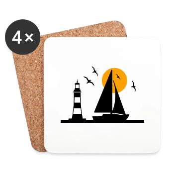 Voile - Dessous de verre (lot de 4) - blanc - Devant