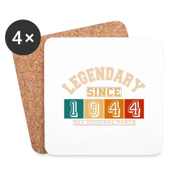 Legendary since 1944 Vintage Retro Anniversary - Coasters (set of 4) - white - Front