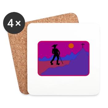 Hiking - Coasters (set of 4) - white - Front