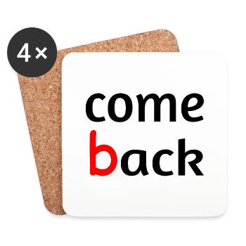 Come back - Untersetzer (4er-Set) - Weiß - Vorne